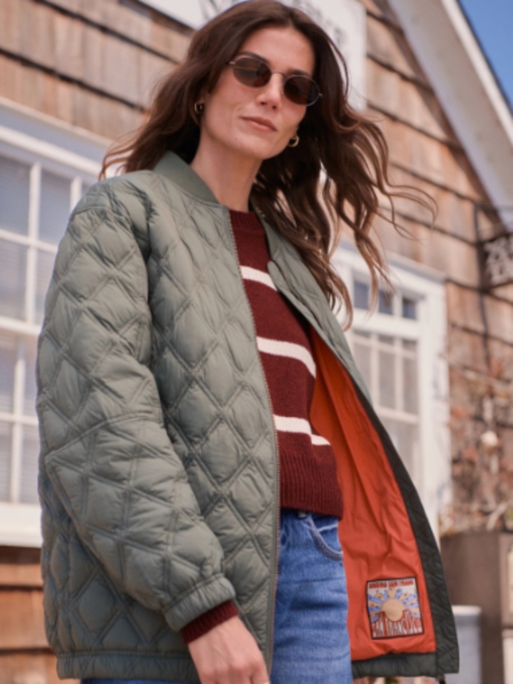 Marine Layer - Marina Quilted Oversized Bomber Jacket